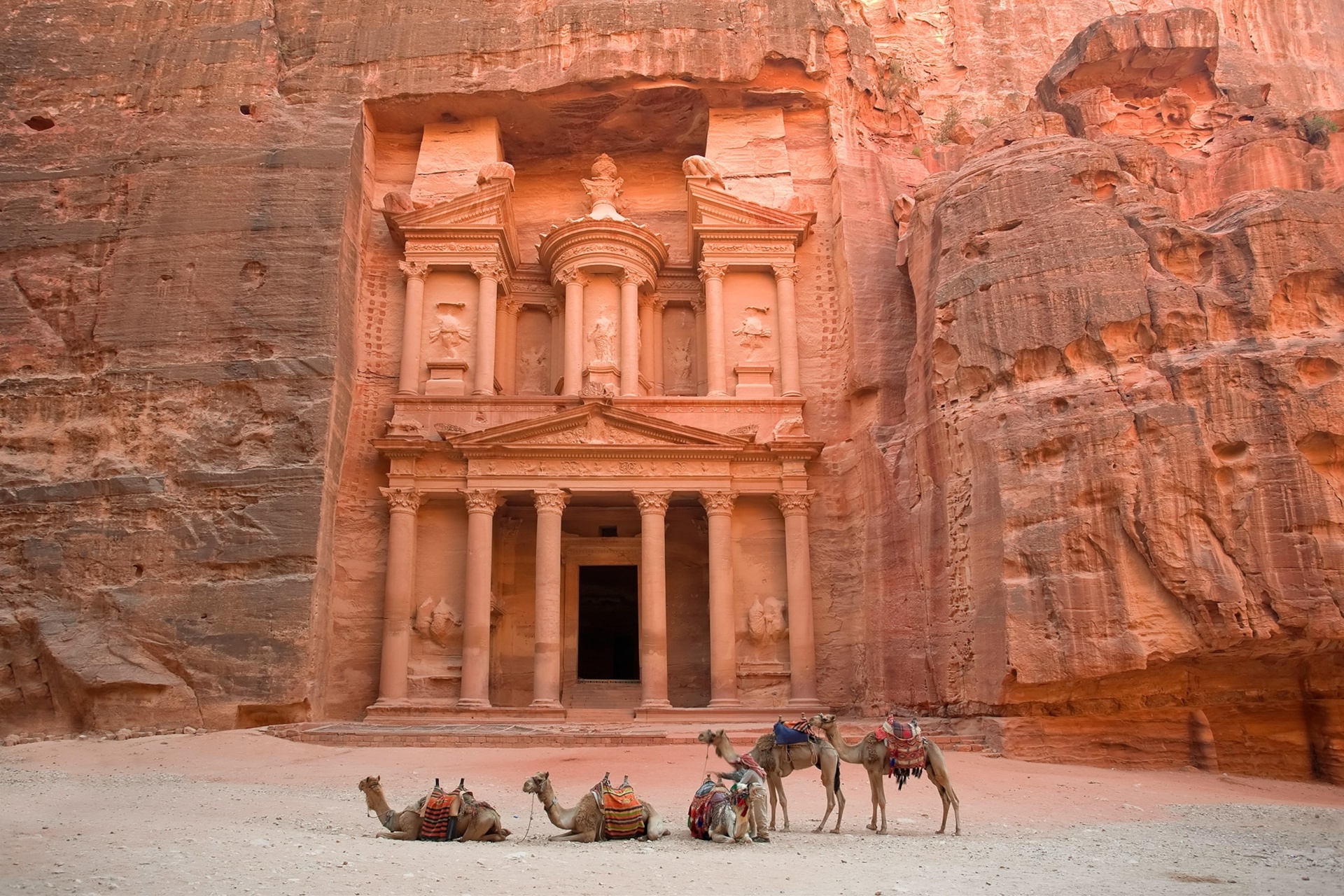 Walk the rose corridors of Petra.